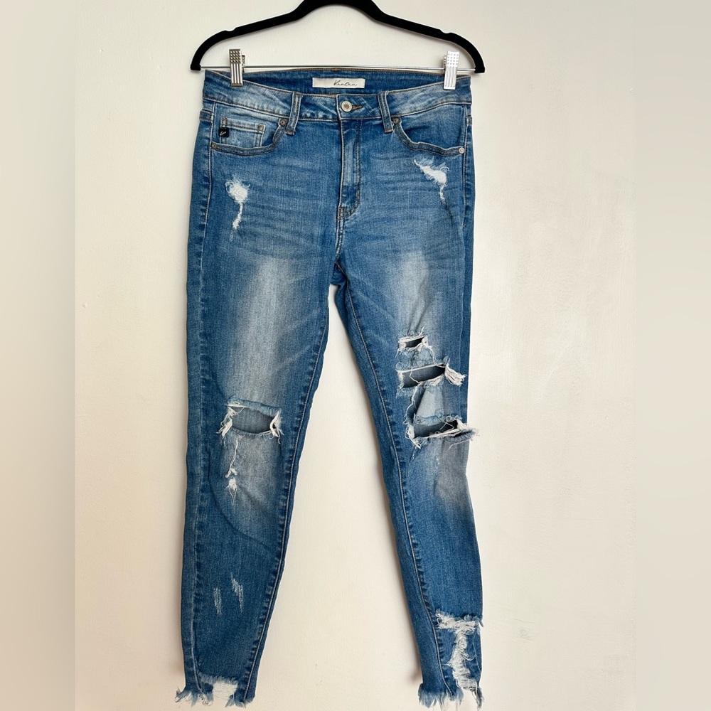 KANCAN Destroyed Skinny Jeans Distressed Denim Women's